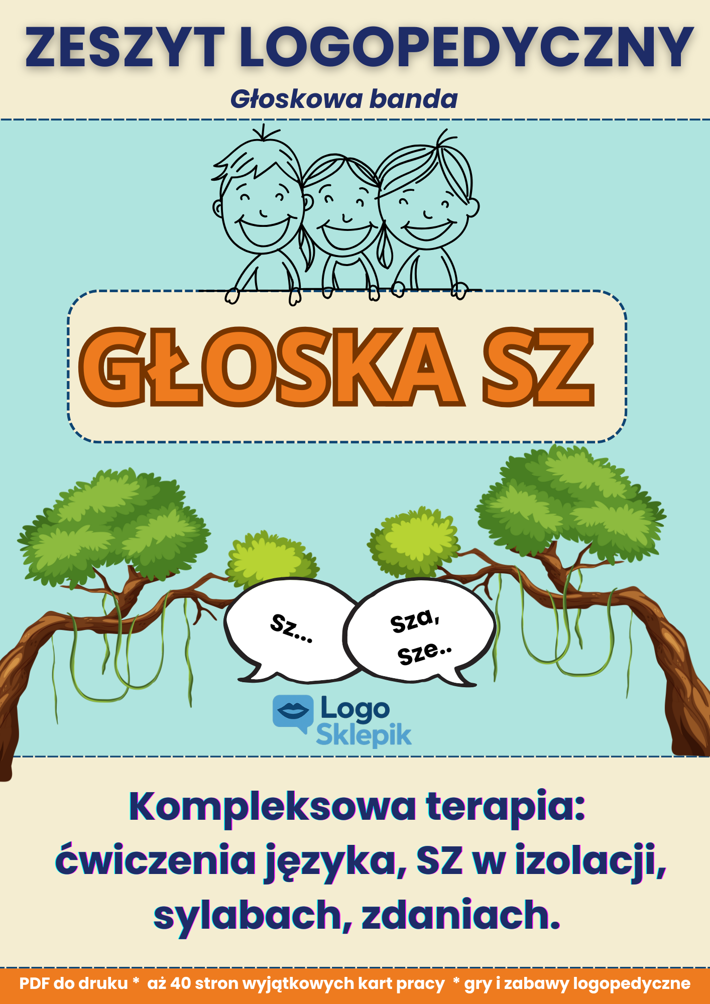 Głoska Sz- Zeszyt logopedyczny Głoskowa banda PDF